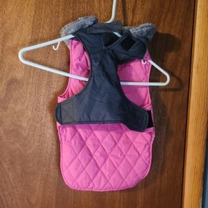 Pink and Gray Quilted Dog Jacket